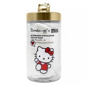 Hello Kitty Exfoliating Cotton Pads - Gold Lid